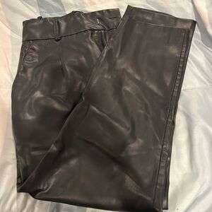 Zara- leather pants, wide leg